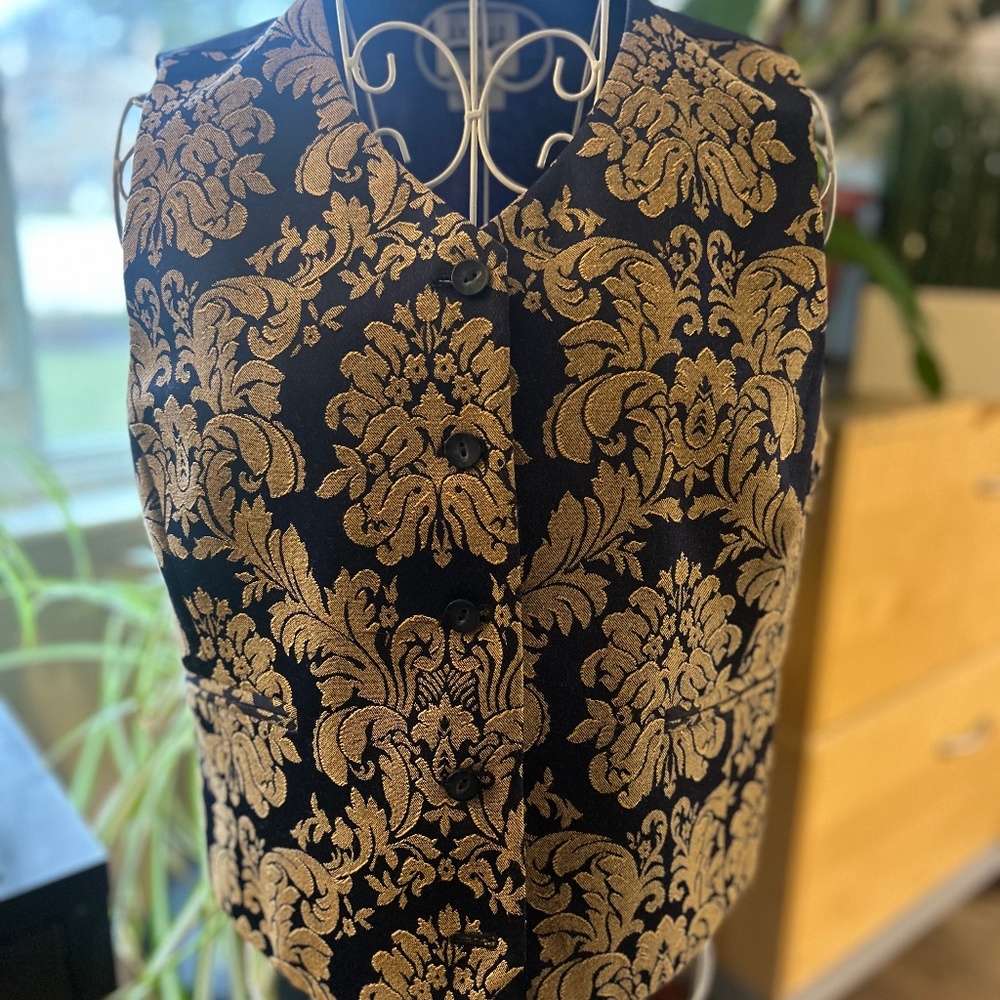 Vintage Leslie Fay brocade vest